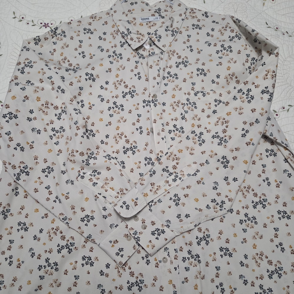 Men's Floral Button-Down Shirt